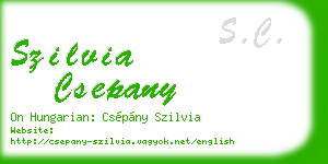 szilvia csepany business card